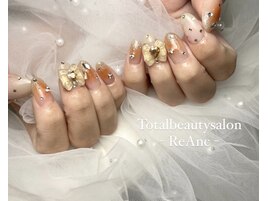 リボン×オレンジチーク