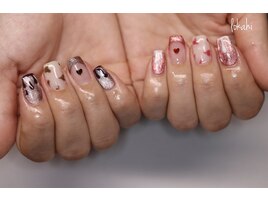 バレンタインネイル