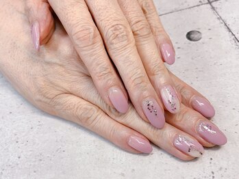 ネイル ビューティーマジック 葛西本店/ピンクマーブルネイル