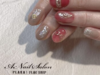 エーネイルサロン プラーカ本店(A-Nail Salon)/ニュアンス×リング