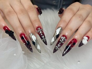 エマネイル プラスキハクヤ 枚方店(EmaNail+KIHAKUYA)/長さだし　10本アートやり放題