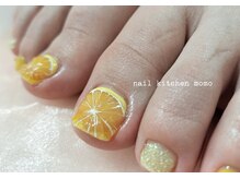 ネイル キッチン モモ(nail kitchen momo)の雰囲気（ジューシーレモンのフットネイル＊。）