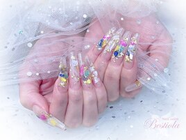 埋め込みアートシェルネイル