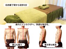 りらっくっく 仙台北四番丁店の雰囲気（重心を整えて疲れにくいカラダに。施術後はぐっすり眠れる声多数）