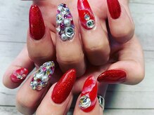 シェリル 田無店(Cherilu)/【スカルプ】真っ赤&キラキラ