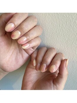 ネイルズ ララ(nails Lala)/桃ネイル。