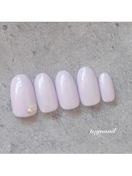 たゆ ネイル(たゆnail)/パープルワンカラーネイル