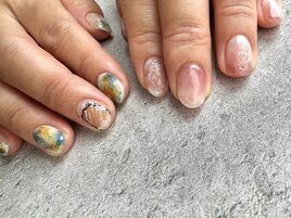 ニュアンス詰め込みネイル☆