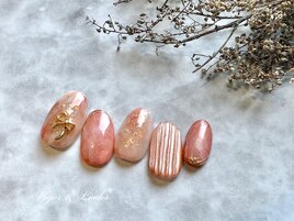 サーモンピンク 大理石
