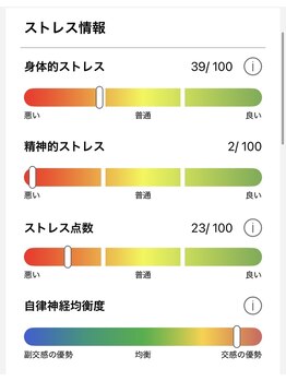 きっと整体院/検査結果：自律神経状態を可視化