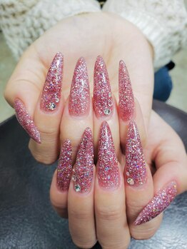 ネイルキュート アンド クールラッシュ 亀有店(nailcute & CoolLash)/ピンクラメ