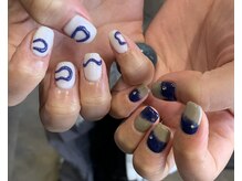 ナンバーネイル 名駅(N° nail)/ネイビーもやもや