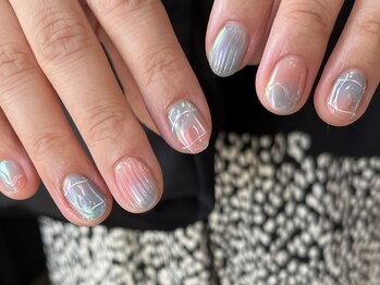 ナンバーネイル 立川(N゜Nail)/爽やかミラーネイル