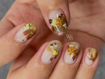 ネイルズ ウィスブランカ(Nails wisBlanca)/持ち込みアート/秋ネイル/もみじ