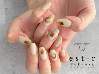 エストアール 博多口店(est-r.)/#べっ甲ネイル