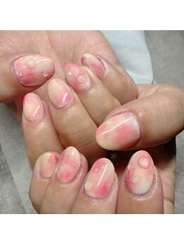 ビーカラフル 渋谷店(Becolorful)/桃ネイル