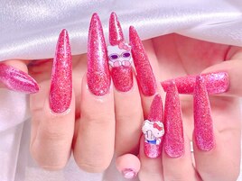 ロングシンプルワンカラーネイル