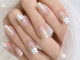 ドット×フレンチネイル