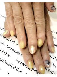 『オーロラ×フラワー』ネイル♪