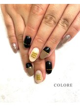 クロレ(COLORE)/ドット&ラインでアクセネイル☆