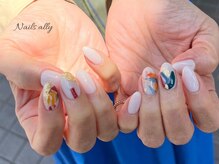 ネイルズアリー 立川店(Nails ally)/カラフル×北欧×マリメッコ×夏