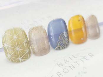 ネイルフロンティア 吉祥寺(NAIL FRONTIER)/新年手描き和柄ネイル8980円～