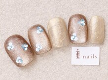 アイネイルズ 三宮店(I nails)/マグネットブラウンホロ