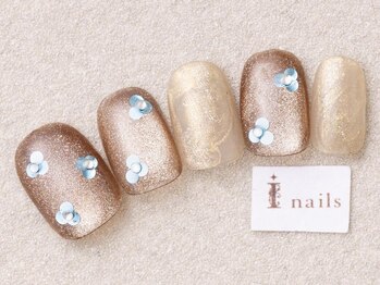アイネイルズ 三宮店(I nails)/マグネットブラウンホロ
