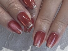 アイネイルズ 三宮店(I nails)/赤マグラメグラライン￥9000