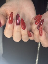 バレンタインネイル