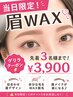 【当日限定★ゲリラクーポン♪】眉毛ワックス￥3,900♪3名様まで♪