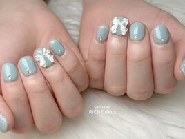 スカイブルー×リボン