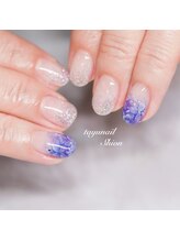たゆ ネイル(たゆnail)/パラジェル手描きフラワーネイル