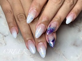 大理石アートホワイトスカルプ