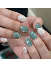 お正月ネイル水引ネイル