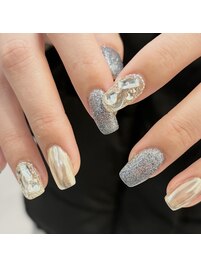 フラッシュ埋め尽くしネイル