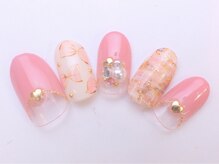 ネイルサロン ドレリッチ 大宮店(drerich)/【6990】ツイード×リボン