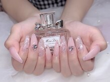 ミュールネイル(mieur nail)/持ち込み120/リボンハートネイル