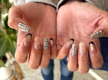 フリープ タクタ(freep tacta)/ツイード/黒フレンチネイル