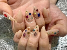 カラフルストーンネイル