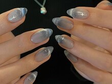ジェミーネイル エビス(Jemiy nail ebisu)/マグネットフレンチブルー