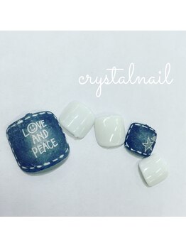 クリスタルネイル ゆめタウン博多店(CRYSTAL NAIL)/デニムフットネイル