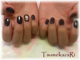ネイビー★ワンポイントシルバー