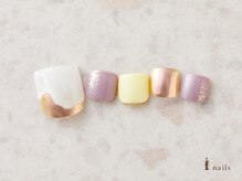 アイネイルズ 横浜EAST店(I-nails)/メタリックフットネイル