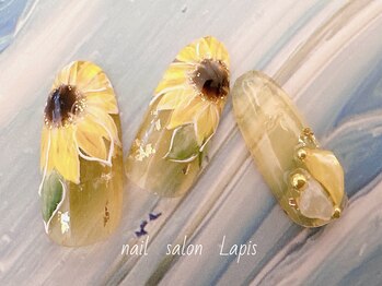 ラピス 自由が丘(Lapis)/ひまわりネイル