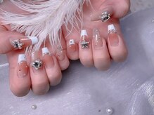 スノーネイルサロン 新宿店(Snow nail salon)/チーク/フレンチ/リボン