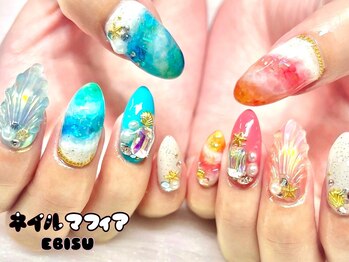 ネイルマフィア 恵比寿(NAIL MAFIA)/夏ネイル/海ネイル