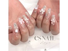 エスネイル 新宿西口店(es NAIL)/kirakira×リボン