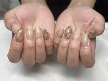 ペルルネイル(perle nail)/斜めチェックデザイン