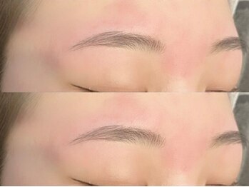 ルーム306(Room)の写真/眉毛×まつ毛パーマで垢抜け顔へ！アイブロウワックス・間引き・パリジェンヌのセットが人気！